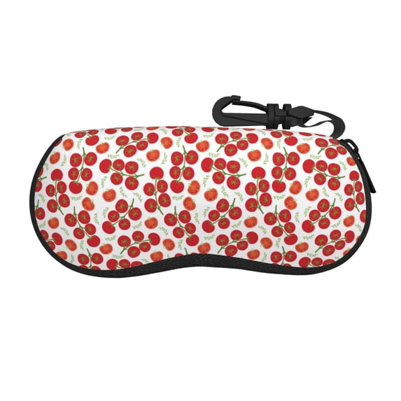 Vsdgher Tomato Sunglasses Soft Case Neoprene Zipper Eyeglass Case, Zipper Portable Spectacle Cases for Men Women