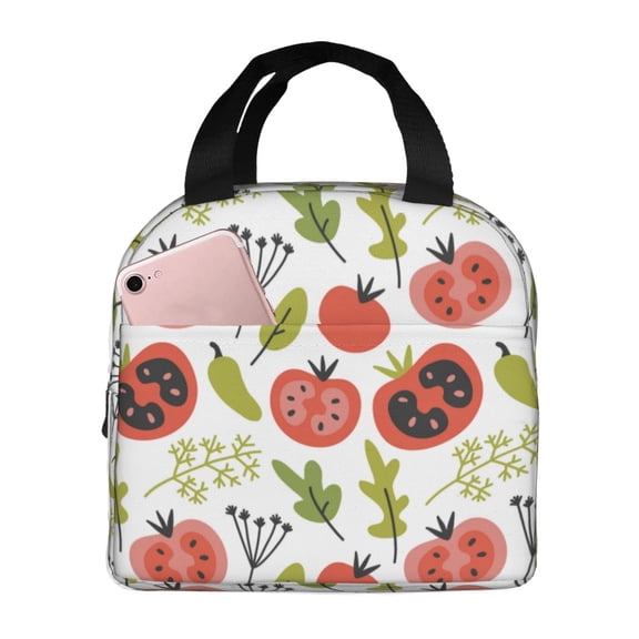 Vsdgher Tomatoes Lunch Bag, Lunch Box for Women Adult Men, Lunch Tote Insulated Cooler Lunch Container for Work/Office/Picnic/Travel