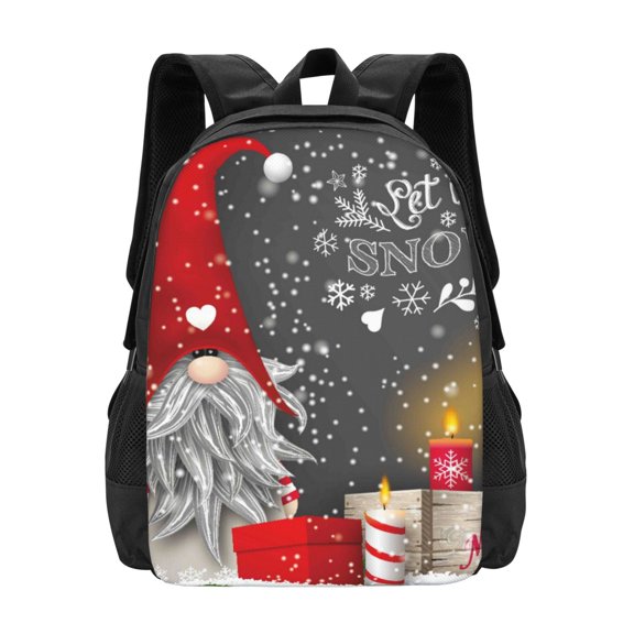 Vsdgher Traditional Scandinavian Dwarf Print Backpack for Women Men School Bookbag with Laptop Compartment for College Work Travel, Simple Fashion Casual Daypack, Fit 15" Laptop