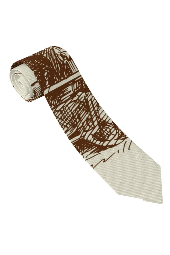 Train Print Ties for Men 4.7" Formal Necktie Wedding Accessory Men's Business Ties for Wedding Bussiness Work