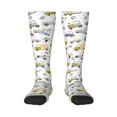 thumbnail image 1 of Vsdgher Transport 1 Print Thigh High Socks Extra Long Stretchy Sock Women Over Knee High Opaque Stocking Daily Wear, 1 of 5
