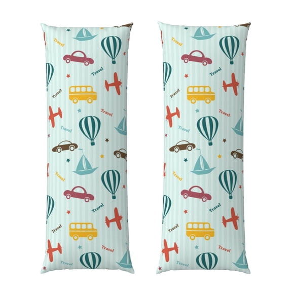 Vsdgher Transport Travel Body Pillow Cover, Pillowcases with Hidden Zipper Breathable Long Pillow Case (Pillows are not included,20x54 inch)