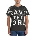 thumbnail image 1 of Vsdgher Travel The World1 Print Men's Dry Fit Mesh Athletic Shirts Moisture Wicking Tennis T-Shirt Tops, 1 of 1