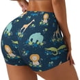 thumbnail image 1 of Vsdgher Tropical Animals Workout Shorts for Women Seamless Soft Smooth Gym Yoga Scrunch Active Exercise Fitness Shorts-X-Large, 1 of 8