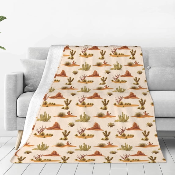 Vsdgher Tropical Desert Ultra-Soft Micro flannel Blanket Throw Blankets for Couch Sofa, Bed (4 sizes)-80"x60"