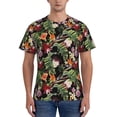 thumbnail image 1 of Vsdgher Tropical Flowers (2) Print Men's Dry Fit Mesh Athletic Shirts Moisture Wicking Tennis T-Shirt Tops, 1 of 9