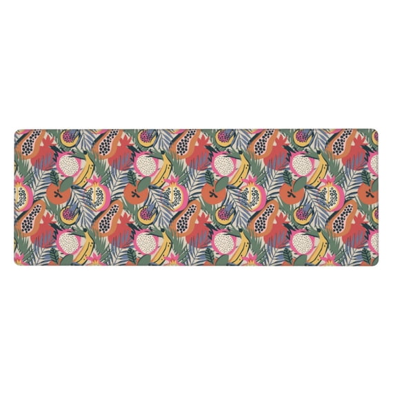 Vsdgher Tropical Fruit for Mouse Pad with Stitched Edges,Desk mat for Laptop,Computer & PC, Wristing Pad for Gamer,Office & Home,12 x 31.5 in
