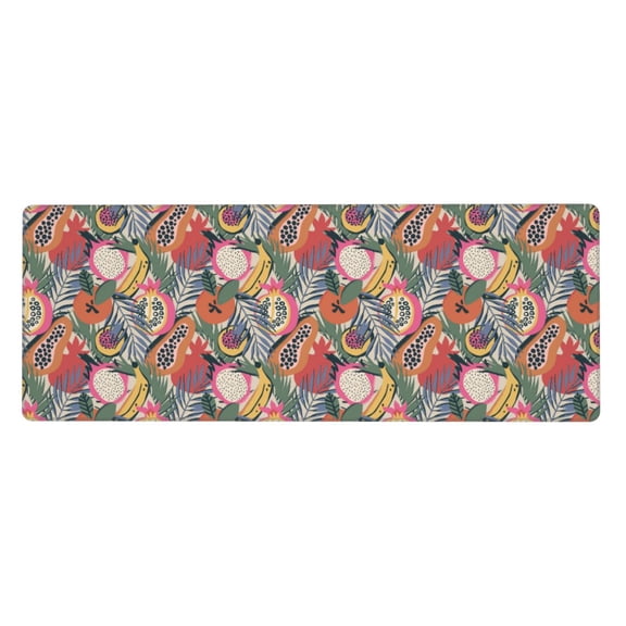 Vsdgher Tropical Fruit for Mouse Pad with Stitched Edges,Desk mat for Laptop,Computer & PC, Wristing Pad for Gamer,Office & Home,12 x 31.5 in