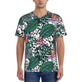 thumbnail image 1 of Vsdgher Tropical Leaves Mens T-Shirts Baseball Vintage Fashionable Lightweight Casual Crew Neck Slim Fit with Long Sleeves-3X-Large, 1 of 7