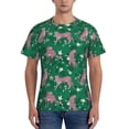 thumbnail image 1 of Vsdgher Tropical Leopard Print Men's Dry Fit Mesh Athletic Shirts Moisture Wicking Tennis T-Shirt Tops, 1 of 9