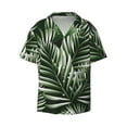 thumbnail image 1 of Vsdgher Tropical Palm Leaves1 Print Men's Wrinkle Free Untucked Cuban Shirt Business Casual Button Down Shirts Short Sleeve Shirt, 1 of 7