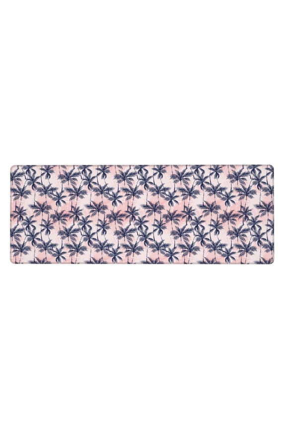 Tropics Palm Trees for Mouse Pad with Stitched Edges,Desk mat for Laptop,Computer & PC, Wristing Pad for Gamer,Office & Home,12 x 31.5 in