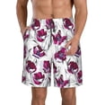 thumbnail image 1 of Vsdgher Tulips Flowers Men's Beach Shorts, Surfing shorts, Swim trunks, Quick Dry Swim Trunks for Surfing Beach Fun -Medium, 1 of 6