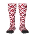 thumbnail image 1 of Vsdgher Tulips Flowers Print Thigh High Socks Extra Long Stretchy Sock Women Over Knee High Opaque Stocking Daily Wear, 1 of 5