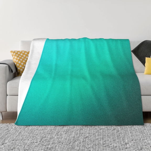 Vsdgher Turquoise Light Blue Pattern Fleece Throw Blanket, Horizontal Fleece Bedding Home Decor for Couch & Bed All Season Use -40"x30"