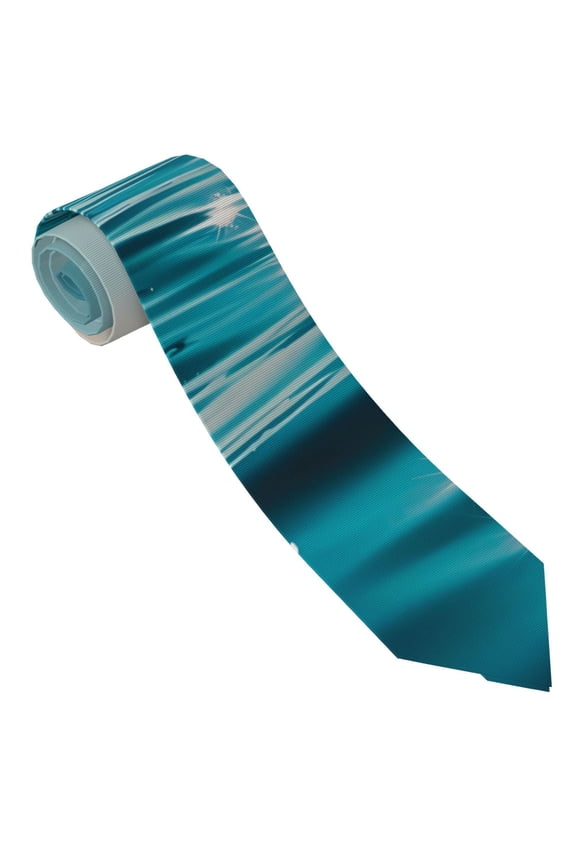 Turquoise Ocean Reflection Print Ties for Men 4.7" Formal Necktie Wedding Accessory Men's Business Ties for Wedding Bussiness Work