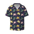 thumbnail image 1 of Vsdgher Turtle Print Men's Wrinkle Free Untucked Cuban Shirt Business Casual Button Down Shirts Short Sleeve Shirt, 1 of 7