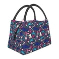 thumbnail image 1 of Vsdgher Underwater Animals Print Insulated Reusable Bags with Sturdy Zipper and Handles, Foldable Totes for Hot or Cold Food Bring or Delivery, 1 of 8