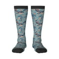 thumbnail image 1 of Vsdgher Underwater Animals and Flowers Print Thigh High Socks Extra Long Stretchy Sock Women Over Knee High Opaque Stocking Daily Wear, 1 of 5