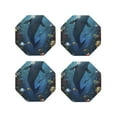 thumbnail image 1 of Vsdgher Underwater Dolphin Leather Coasters for Drinks, Durable Drink Coasters 4 Set for Tabletop Protection, Luxurious Home Décor and Housewarming Gift ( {designName})Octagon, 1 of 6
