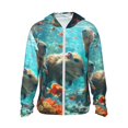 thumbnail image 1 of Vsdgher Underwater Swimming Guinea Pig Print Adult Hoodie Shirts Rash Guard for Men Women,Long Sleeve Sun Protection Fishing Shirts for Athletic Running Swim-Small, 1 of 7