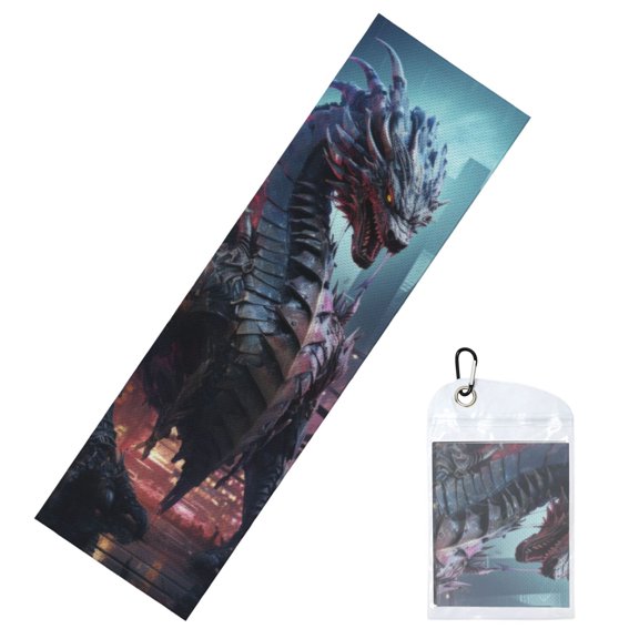 Vsdgher Urban Mechanical Dragon Cooling Towel (40"x12"), Soft Breathable Chilly Towel, Ice Towel, Microfiber Towel for Sport, Workout & More Activities