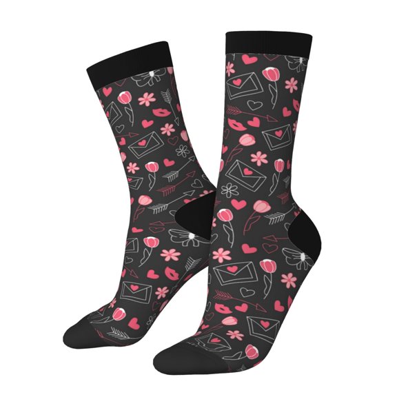 Vsdgher Valentine'S Day Crew Socks for Men & Women, Breathable Casual Athletic Ankle Socks