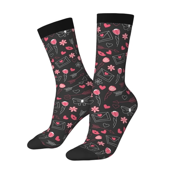 Vsdgher Valentine'S Day Crew Socks for Men & Women, Breathable Casual Athletic Ankle Socks