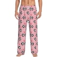 thumbnail image 1 of Vsdgher Valentine'S Day Panda Print Mens Pajama Pants Sleep & Lounge Pants, PJ Bottoms With elastic waistb and Pockets, 1 of 5