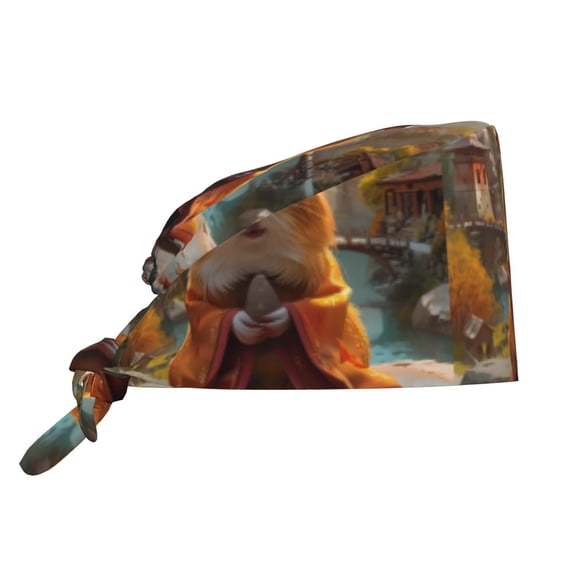Vsdgher Valley Meditating Guinea Pig Men Women Adjustable Cap Working Hat Tie Back Cap, Work Cap