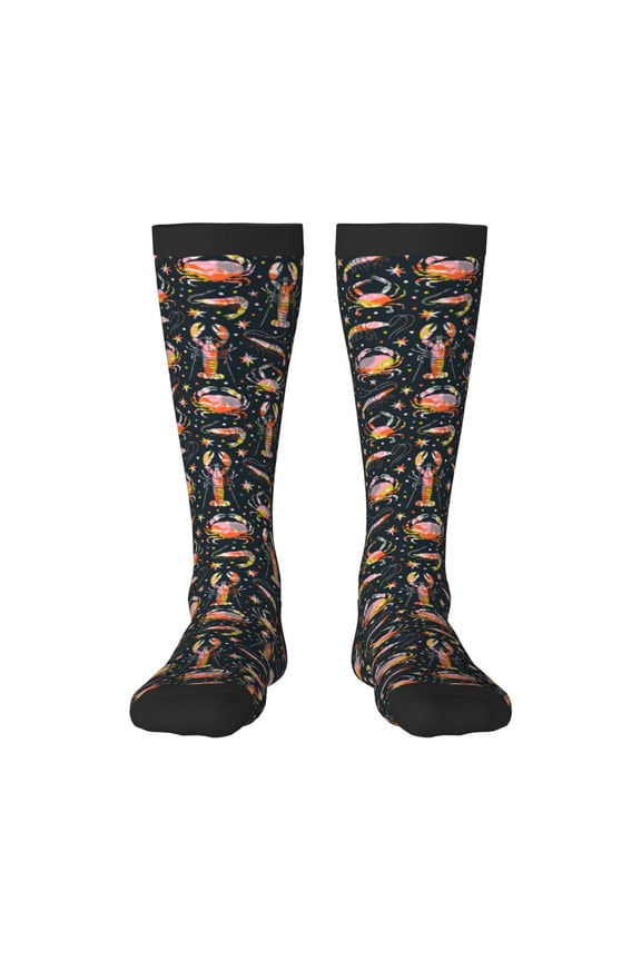 Various Crustaceans Knee Socks, High Socks Long Stretchy Sock Women Knee High Stocking, Long Socks for Women