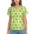 thumbnail image 1 of Vsdgher Various Lemons Women Shirts V Neck Short Sleeve Tops T-Shirt Basic Tees, S to 3XL3X-Large, 1 of 5