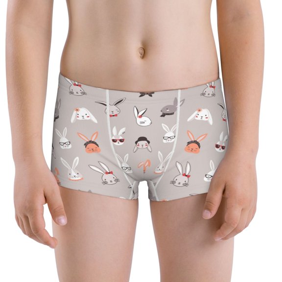 Vsdgher Various Rabbits Boys' and Toddler Comfort Flex Waistband Boxer Briefs Toddler Cotton Underwear Big Boy Boxer Briefs-Small