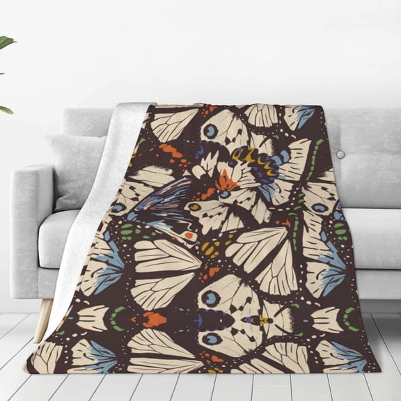 Vsdgher Vector Butterflies Ultra-Soft Micro flannel Blanket Throw Blankets for Couch Sofa, Bed (4 sizes)-60"x50"