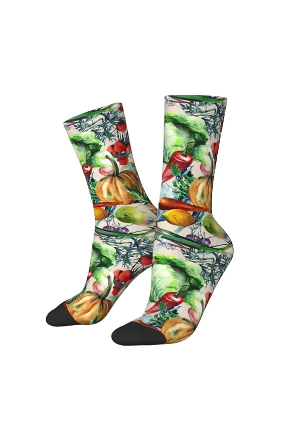 Vegan1 Crew Socks for Men & Women, Breathable Casual Athletic Ankle Socks