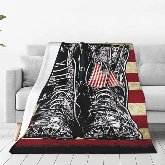 Vsdgher Veterans Day1 Ultra-Soft Micro flannel Blanket Throw Blankets for Couch Sofa, Bed (4 sizes)-40"x30"