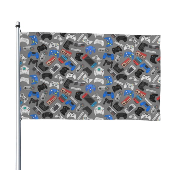 Vsdgher Video Game Print Outdoor Decorative Flag 4x6ft, Suitable for outdoor decoration, can be hung indoors, on outdoor lawns, balconies, parties