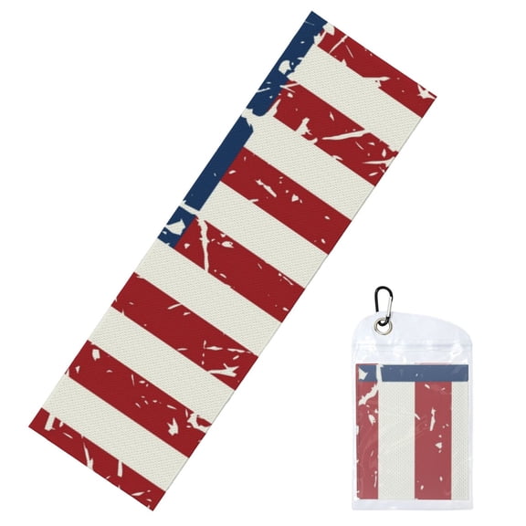 Vsdgher Vintage American Flag Cooling Towel (40"x12"), Soft Breathable Chilly Towel, Ice Towel, Microfiber Towel for Sport, Workout & More Activities