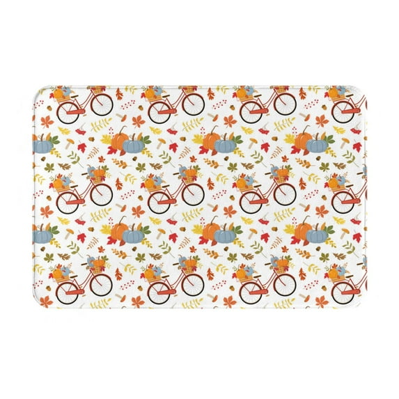 Vsdgher Vintage Autumn Pumpkins Flannel Anti-Slip Floor Mat Comfort Mat Outdoor Rug, Indoor Outdoor Rugs for Home, Office, Laundry 16''x24''in