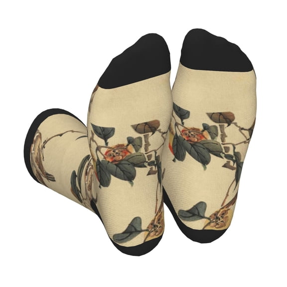 Vsdgher Vintage Bird Unisex Crew Socks Lightweight Breathable Ventilation Ankle Socks, Mid-calf socks for Daily