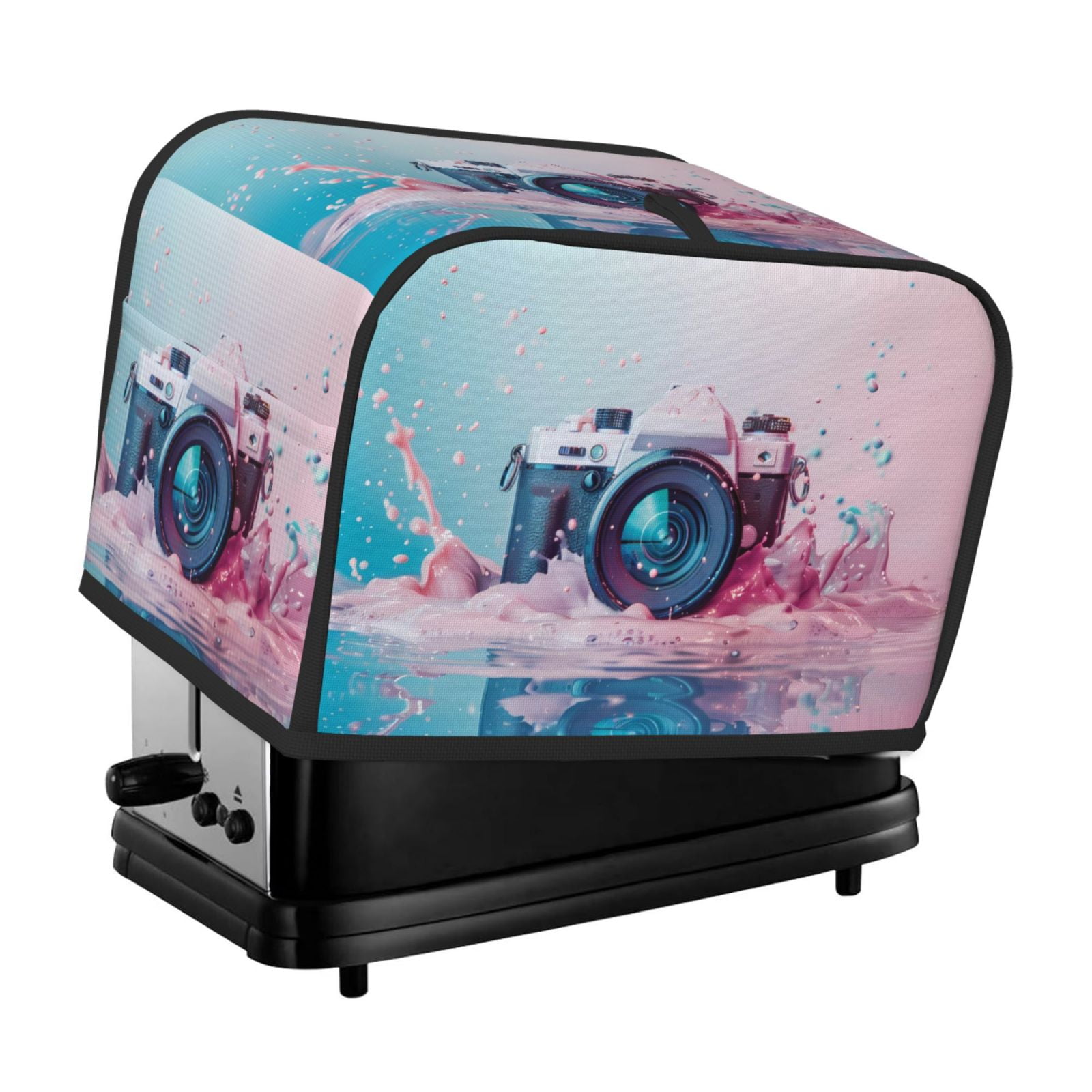 Vsdgher Vintage Camera Splash Art 2 Slice Toaster Cover, Appliance