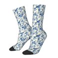 thumbnail image 1 of Vsdgher Vintage Floral Birds Crew Socks for Men & Women, Breathable Casual Athletic Ankle Socks, 1 of 6
