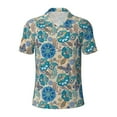 thumbnail image 1 of Vsdgher Vintage Floral Butterflies Print Men's Short Sleeve Stretch Polo Shirt, Moisture-Wicking Performance Polo Shirt, 1 of 8