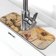 thumbnail image 1 of Vsdgher Vintage Floral Butterfly Collage Kitchen Sink Splash Guard Faucet Mat -1 PC Super Absorbent Fast Drying Mat Sink Gadgets-Splash, Bathroom,Sink Mat,(15" X 5.5" ), 1 of 7