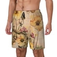 thumbnail image 1 of Vsdgher Vintage Floral Butterfly Collage for Mens Swim Trunks with Compression Liner Swim Shorts Swim Suits Board Shorts-Small, 1 of 6