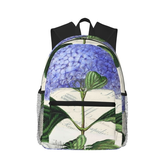 Vsdgher Vintage Flower Print Unisex Large Capacity Bookbag Schoolbag Casual Daypack for High School/College/Teens/Travel/Work