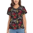 thumbnail image 1 of Vsdgher Vintage Gaming Women Shirts V Neck Short Sleeve Tops T-Shirt Basic Tees, S to 3XLLarge, 1 of 5