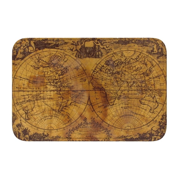 Vsdgher Vintage Map Hem Mat 40x60 - Multipurpose Doormat for Indoor & Outdoor Use - Welcome Your Guests with our Entrance Mat