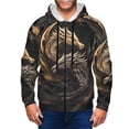 thumbnail image 1 of Vsdgher Vintage Metal Dragon Mens Hoodies Zip Hoodie, Hoodies for Men, Zip-up Hooded Sweatshirt-, 1 of 5