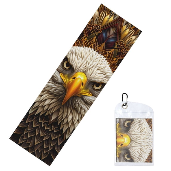 Vsdgher Vintage Pattern Bald Eagle Cooling Towel (40"x12"), Soft Breathable Chilly Towel, Ice Towel, Microfiber Towel for Sport, Workout & More Activities